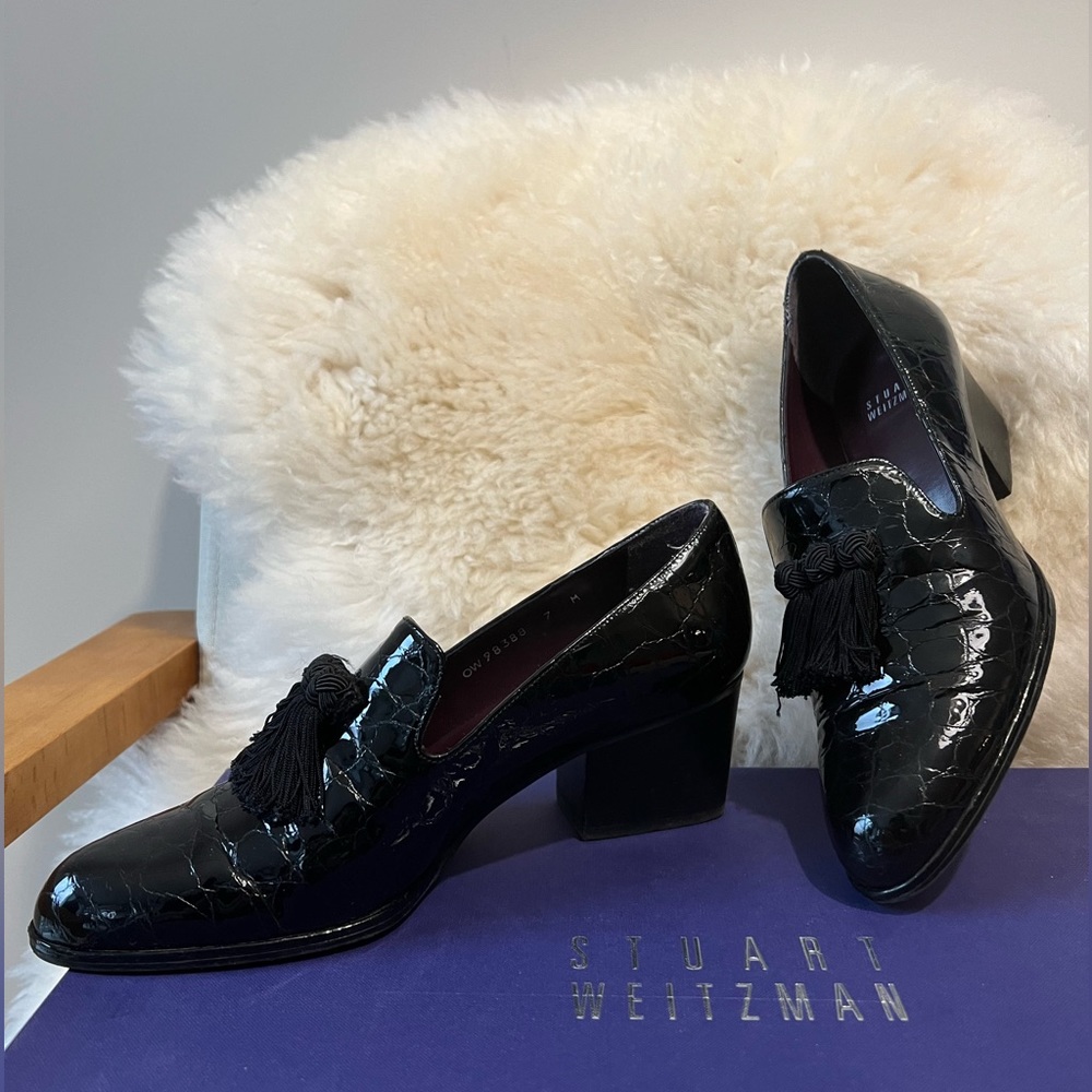 Patent Black Stuart Weitzman Shoes In Size 37 - image 1